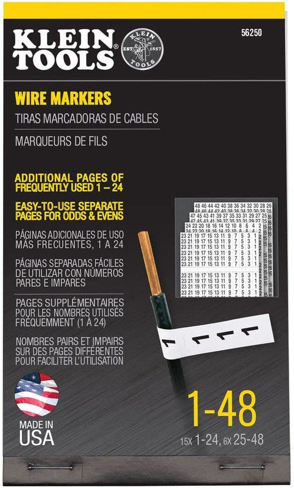Wire Marker Numbers Book Panel Labels Adhesive Label Cable Markers Sheet Tags