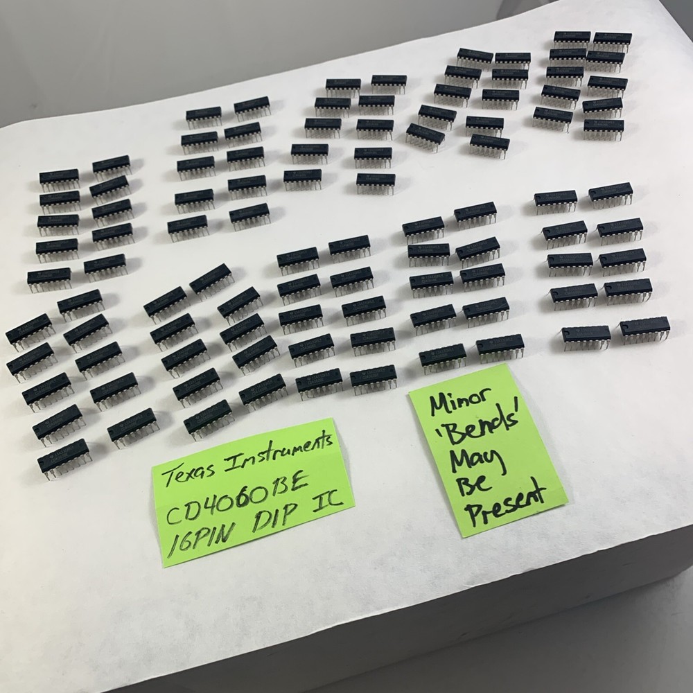 Texas Instruments CD4060BE 16 PIN Counter IC 100 Pcs PCB Electronic Divider#1123