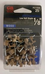 LOT OF 250 GARDNER BENDER WOOD 1/8″ LOW VOLTAGE STAPLES 10 PKS OF 25 PLT-1525L