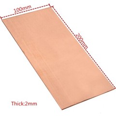 1PC 99.99% Pure Copperr Cu Metal Sheet Plate 2mm*100mm*200mm P198C YL