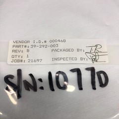 TEGAL 39-292-003 ELECTRODE UPPER REM W/CUTOUT, ELCTD UPR , 159724