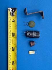 Assorted Vintage Electronic Components Capacitors LED Trimmer Parts Lot RE