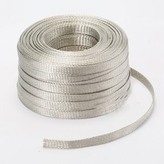 Flat Tinned Copper Braid Sleeve Flexible EMI RFI Shielding Wire Ground Mesh Lot