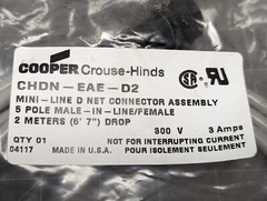 COOPER 5-Pin Crouse-Hinds Mini-Line D Net Connector Assembly CHDN-EAE-D2 [A1B3]