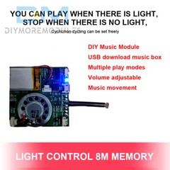 8M Recordable Sound Module MP3 Music Voice Player Board for Greeting Card DIY