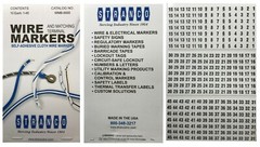 Stranco WMB-0000 Electrician 450 Cloth Sticker Wire Marker Booklet 10 Each 1-45
