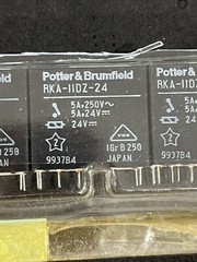 RKA-11DZ-24 POWER RELAY 24VDC 4A DPDT POTTER & BRUMFIELD (LOT OF 1)
