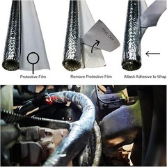 Self Adhesive Aluminum Heat Reflective Sleeve Protection for Hoses Wire Harnesse