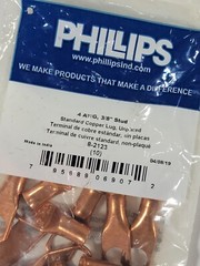 10 Bare Battery COPPER Ring Lug Terminal Connector #4 AWG Wire Gauge 3/8″ Stud
