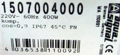 aqua signal 1507004000 ballast 400 watts -unused-