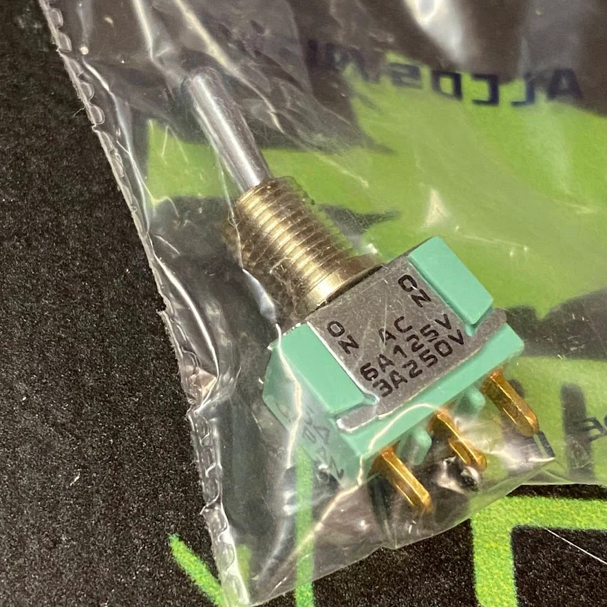 MTA106D – ALCO – Toggle Switch, SPDT, On-on, Latched, 6A, 28VDC, Wire Terminal,