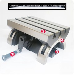 Tilting Table Adjustable Angle Table Milling Machine Table 7/10/12/15/24 Inch