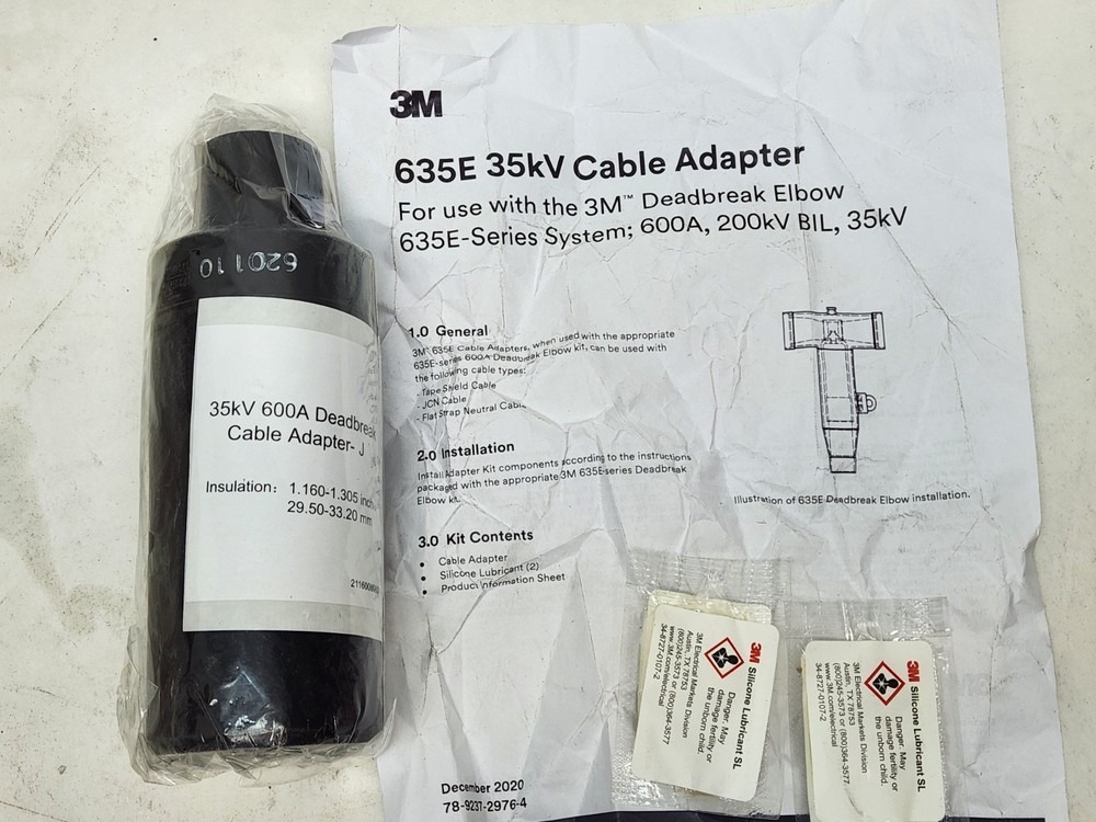 Eaton Cooper Power Systems CA635E Loadbreak Cable Adapter 600A 35kV
