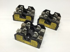 Lot of 3 Bussmann T60030-2CR Fuseholder 2-Pole 30A 600VAC 60C/75C Class T