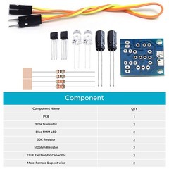 4-Piece Set 5mm LED Flash DIY Kit Electronic Kit PCB Circuit7618