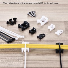 Cable Tie Base Saddle Type Wire Holder Nylon 9.2mm Hole Width Black 50Pcs HC-2