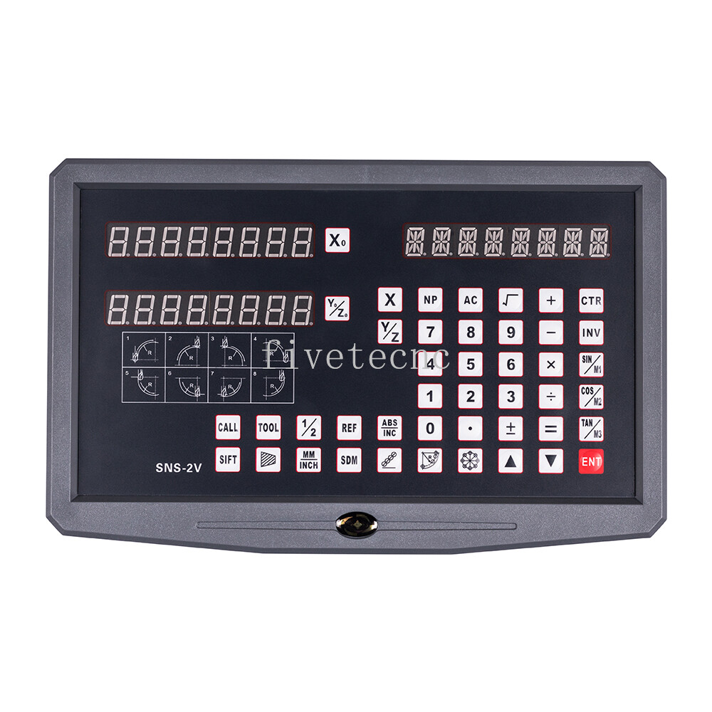complete set milling/lathe/drill machine dro digital readout+2pcs linear scales