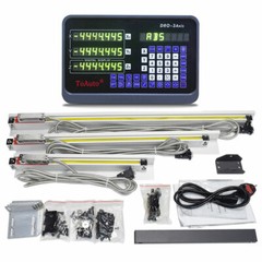 DRO 3 Axis Digital Readout Display+3pc Glass Linear Scale for CNC Mill Lathe US