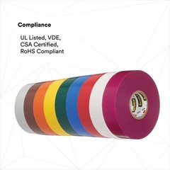 Scotch Electrical Tape Rainbow Pack: 3/4″ x 66 ft. (Rainbow Colors) 9 Rolls