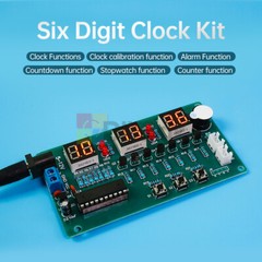6-bit LED Digital Electronic Clock Kit 51 Microcontroller DIY Soldering Practice