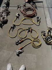 Heavy-Duty Electrical Cable Leads w/ Multiple Clamps & Connectors Mixed Lot