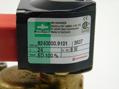 Imi Norgren Buschjost Solenoid Valve 8240000.9101 3607 V 24 8W Ed 100 %