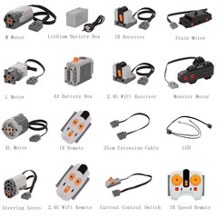 For MOC PF Parts Power Function Servo Motor Remote Control Receiver Battery Box