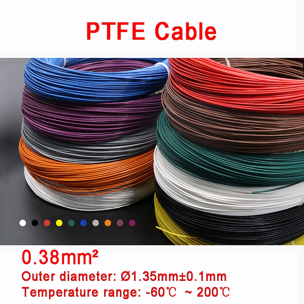 0.38mm² Ø1.35mm Silver Plated Copper Polytetrafluoro PTFE Wire Stranded Cable