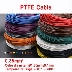 0.38mm² Ø1.35mm Silver Plated Copper Polytetrafluoro PTFE Wire Stranded Cable