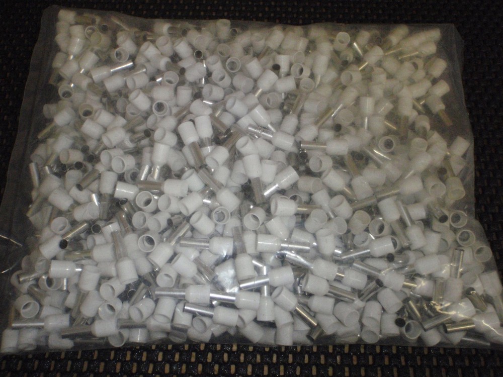 500PC WIRE CORD END FERRULE CRIMP WHITE 12 AWG E4009WH