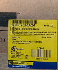 NEW Square D Schneider Electric SSP04EMA24 Surge Protection Surgelogic 208Y120V