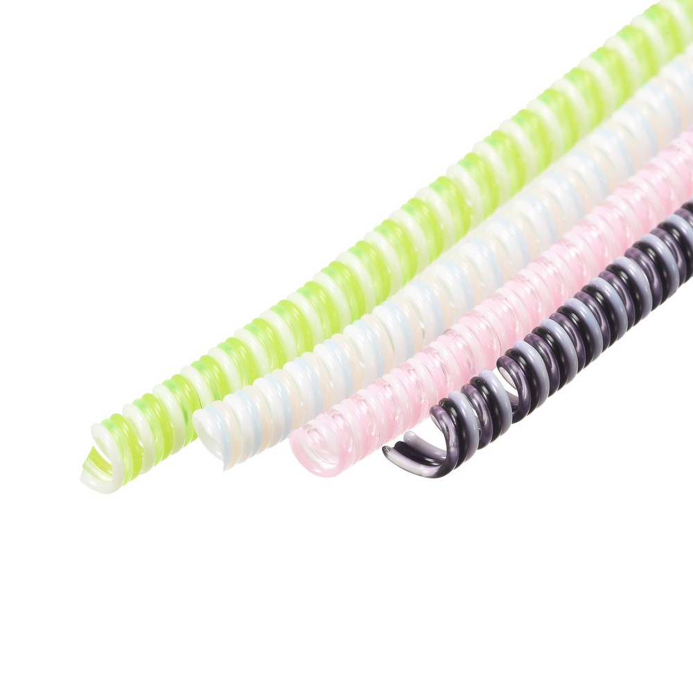 Spiral Cable Protector for USB Cord Sleeve 4.6 Feet Each Pink,White,Green,Black