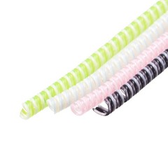 Spiral Cable Protector for USB Cord Sleeve 4.6 Feet Each Pink,White,Green,Black