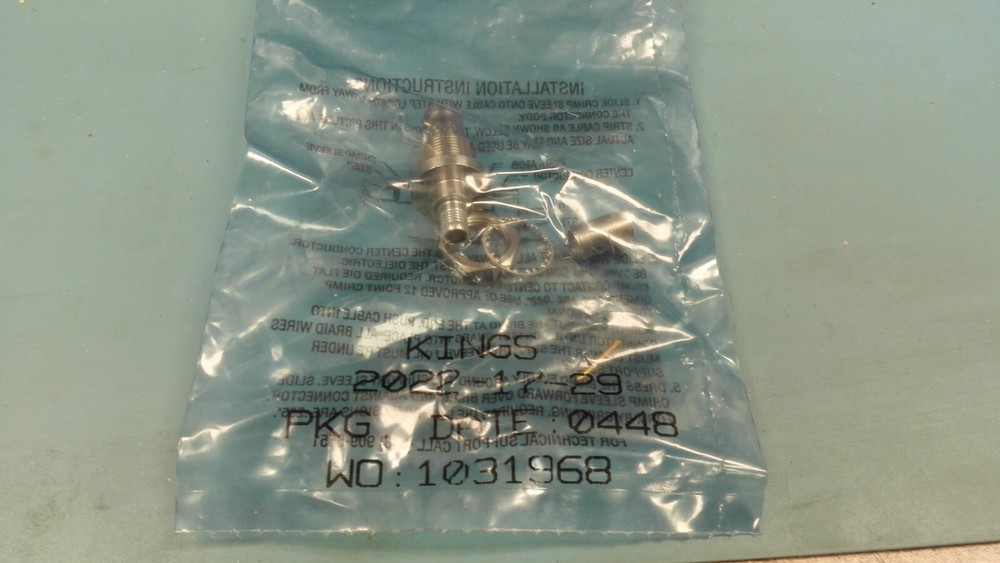 KINGS ELECTRONICS Engineered Coaxial/RF Connectors, 2022-17-29