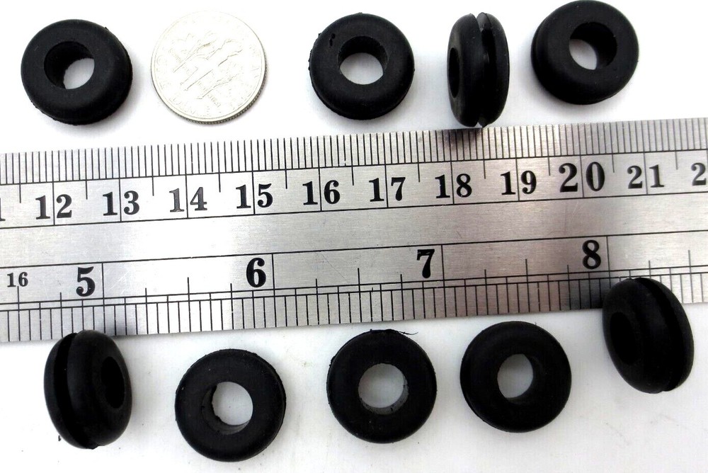 Grommet Fits 7/16″ Round Hole, Fits 1/16″ Thick Material, Has 9/32″ ID, Rubber