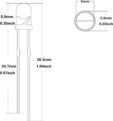 5mm Pink LED Diode Lamp Transparent Lens Round DC 3V 20mA Lighting Bulb
