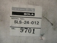 New Open Box SOLA SLS-24-012 Regulated Power Supply Output 24VDC @ 1.2A A3957LR