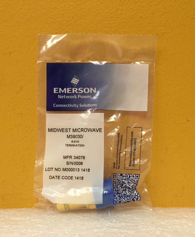 Midwest Microwave M39030/6-01N, DC to 12.4 GHz, Type N, Coax RF Termination, New
