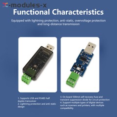 USB to RS485 Communication Module Adapter CH343G Chip Driver Converter New