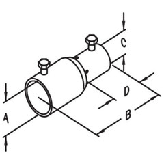 SEPCO S16ES, 1/2″, Steel, EMT to Rigid, Set Screw Combination Coupling , 1pc