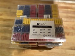 ELECFUN 200 pcs Insulated Straight Wire Butt Splice Connectors Kit