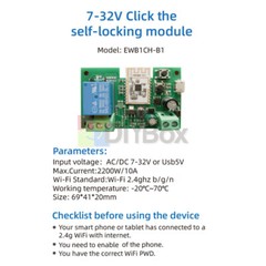 DC7-32V/AC85-250V 1/2/4CH Smart WiFi Bluetooth Wireless Relay Switch Module 2.4G