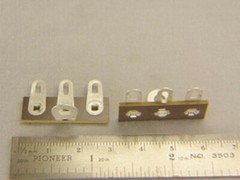 5 Vintage Abbatron 864 Phenolic Terminal Strips w/3 Solder Lugs 1 Grounded