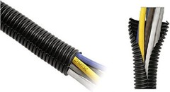 10 Ft 1/4″ Split Wire Loom Conduit Polyethylene Tubing Black Color Sleeve Tube