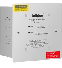 Briidea Surge Protection Panel 120V/240V L-N 800Vpk L-L 1200Vpk Whole House NEMA