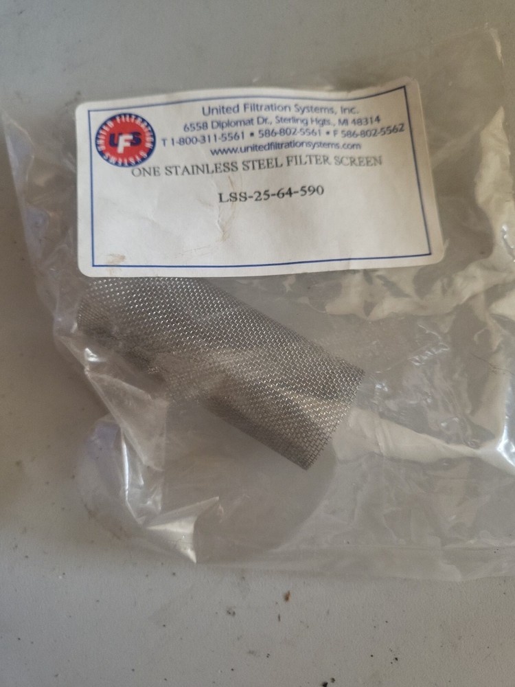 United Filtration Systems LSS-25-64-590 Stainless Steel filter screen box of 12