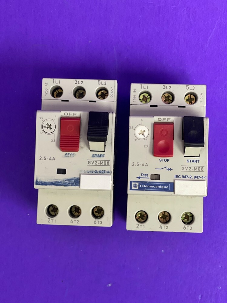 Telemecanique GV2-M08 Motor Circuit Breaker 2.5-4A [Lot of 2]