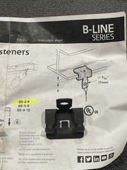 {#50}~B-Line BE-2-4, 1/8 to 1/4″, Hammer-On Installation, Flange Beam Fastener,