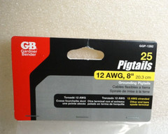 Gardner Bender Stranded Electrical Grounding Pigtail 8″ 12 AWG Bag of 25