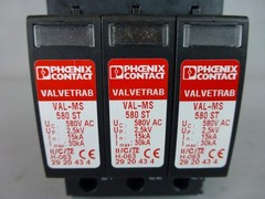 Phoenix Contact Surge Arrester (2920447) VAL-MS 580 /3+0-FM w/ (2920434) VAL-…